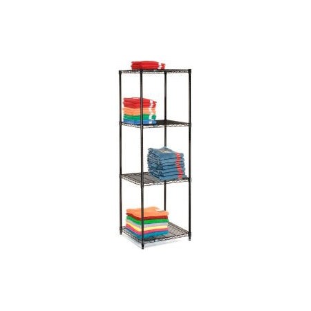 Nexel    Black Epoxy Wire Shelving Starter 42W X 24D X 86H